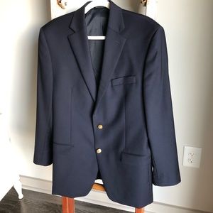 RALPH LAUREN NAVY BLUE BLAZER 100% WOOL